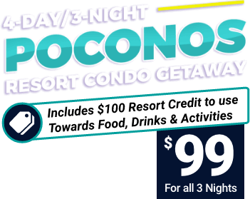 4-Day/3-Night Poconos Resort Condo Getaway